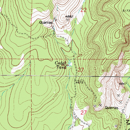 Topographic Map of Cedar Tank, AZ