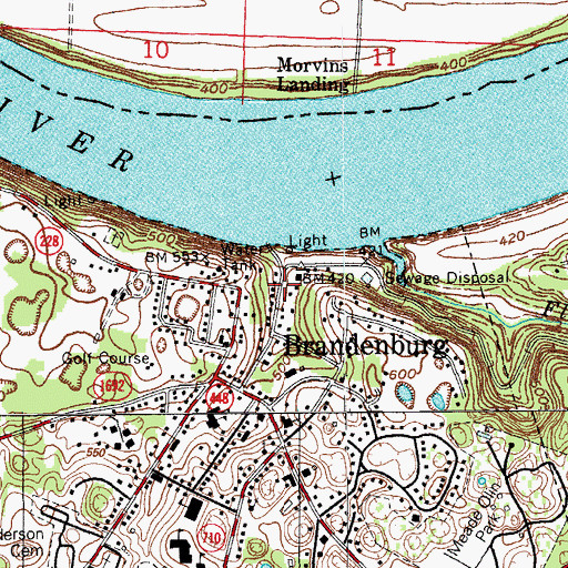 Topographic Map of Solomon Brandenburg Historical Marker, KY