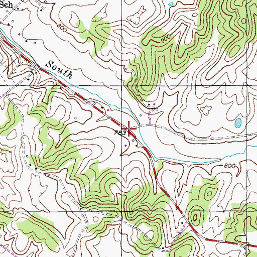 Topographic Map of Camp Anderson Historical Marker, KY