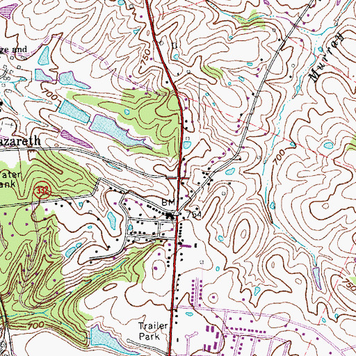 Topographic Map of Nazareth College Historical Marker, KY