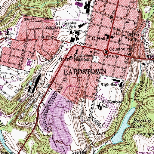 Topographic Map of Edgewood Historical Marker, KY