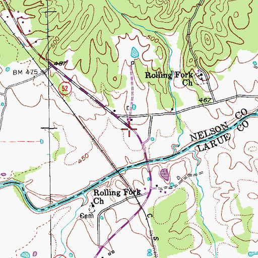 Topographic Map of Goodwin Fort Historical Marker, KY