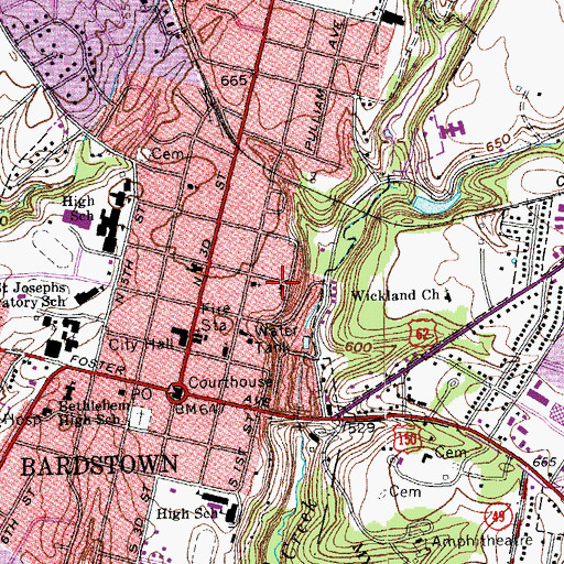 Topographic Map of Alexander Walters Historical Marker, KY