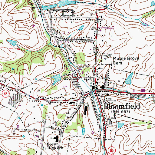 Topographic Map of James Guthrie Historical Marker, KY