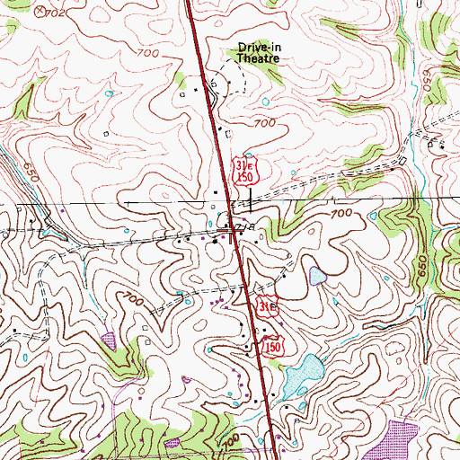 Topographic Map of Fromans Road and Station Historical Marker, KY