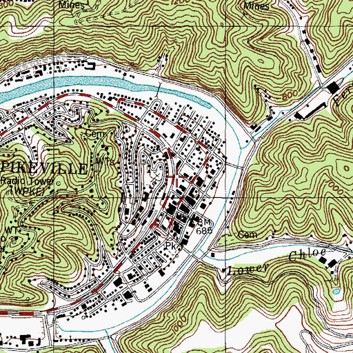 Topographic Map of Effie Waller Smith Historical Marker, KY