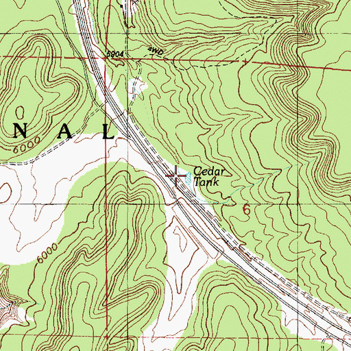 Topographic Map of Cedar Tank, AZ