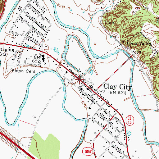Topographic Map of Iron and Timber Works Historical Marker, KY