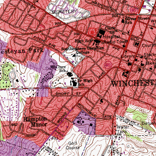 Topographic Map of Governor James Clark Historical Marker, KY
