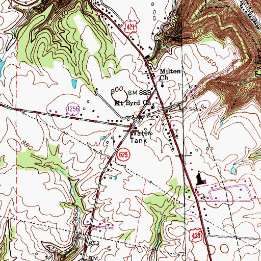 Topographic Map of Delia Webster Historical Marker, KY
