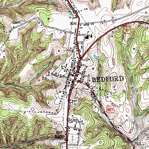 Topographic Map of Trimble County Jail Historical Marker, KY