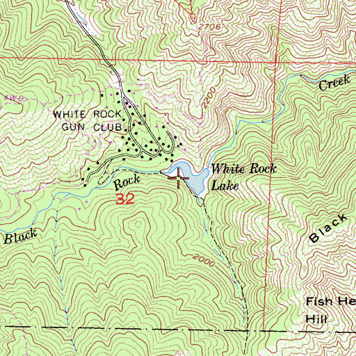Topographic Map of White Rock Lake, CA