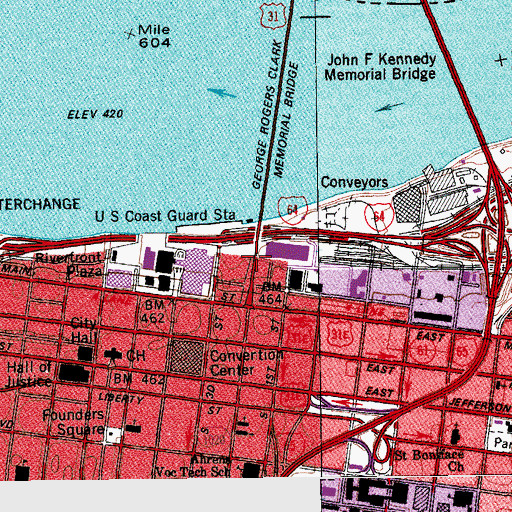 Topographic Map of The Discovery of the Ohio River Historical Marker, KY