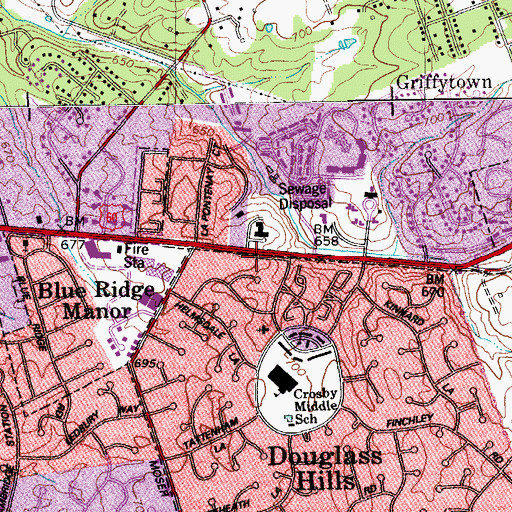 Topographic Map of Perryville Skirmishes Historical Marker, KY