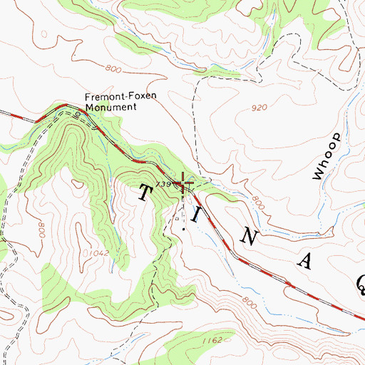 Topographic Map of Whoop Canyon, CA