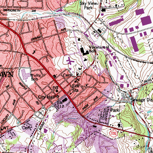 Topographic Map of Cemetery Restoration Project Historical Marker, KY