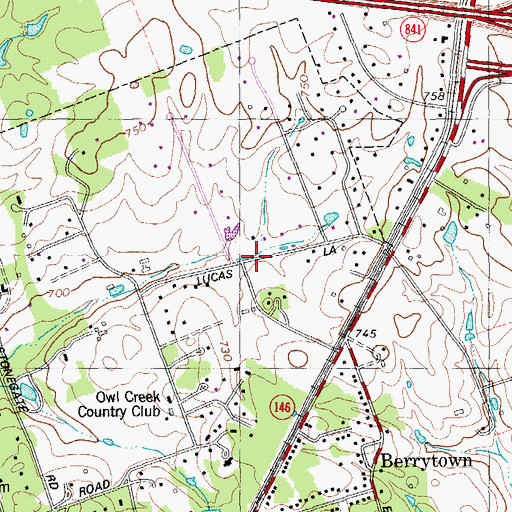 Topographic Map of Isaac Hites Home Site Historical Marker, KY