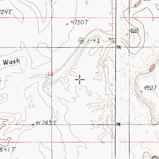 Topographic Map of Cedar Wash, AZ
