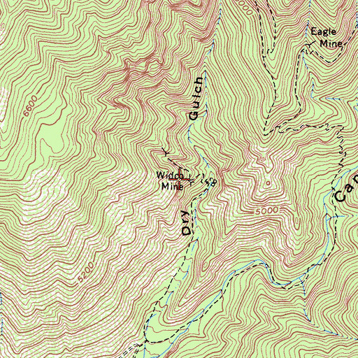 Topographic Map of Widco Mine, CA