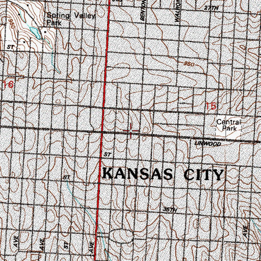 Topographic Map of Hope Leadership Academy, MO