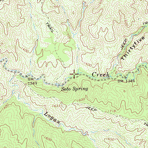 Topographic Map of Wilcox Canyon, CA