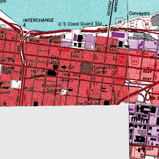 Topographic Map of Early Forth Street Historical Marker, KY