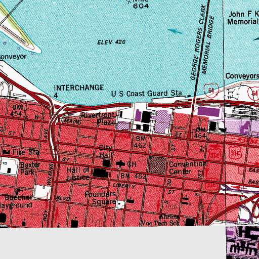 Topographic Map of Irene Dunne Historical Marker, KY