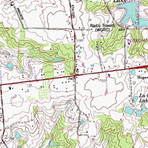 Topographic Map of Tyler Settlement Historical Marker, KY