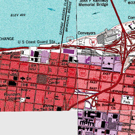 Topographic Map of Second African Baptist Church Historical Marker, KY