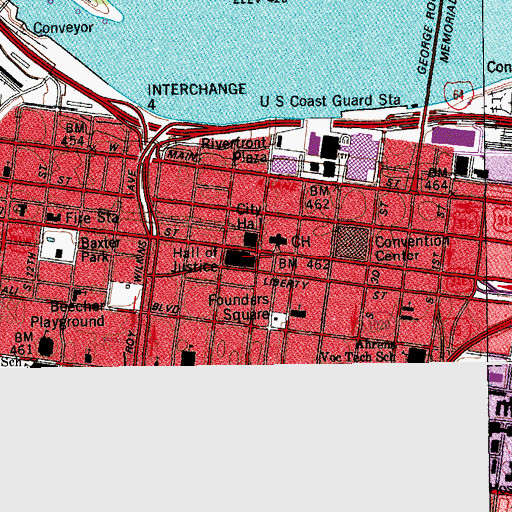 Topographic Map of Charles W Anderson Junior Historical Marker, KY