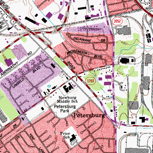 Topographic Map of Petersburg Historical Marker, KY