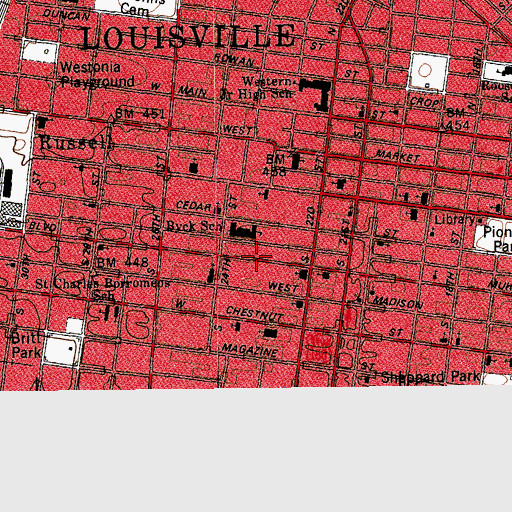Topographic Map of Home of I Willis Cole Historical Marker, KY