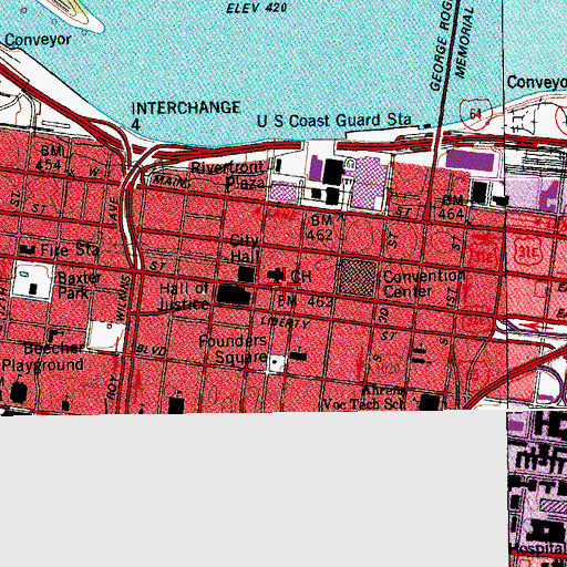 Topographic Map of Louisville Bar Association Historical Marker, KY