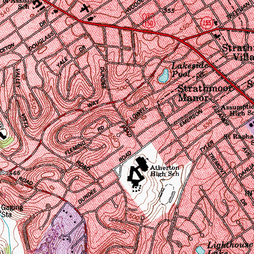 Topographic Map of Trough Spring House Historical Marker, KY