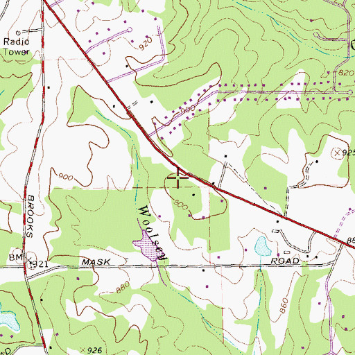 Topographic Map of The Summit Church, GA