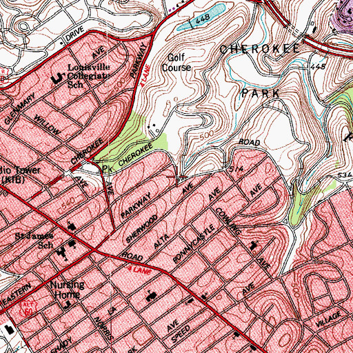 Topographic Map of Enid Yandell Historical Marker, KY