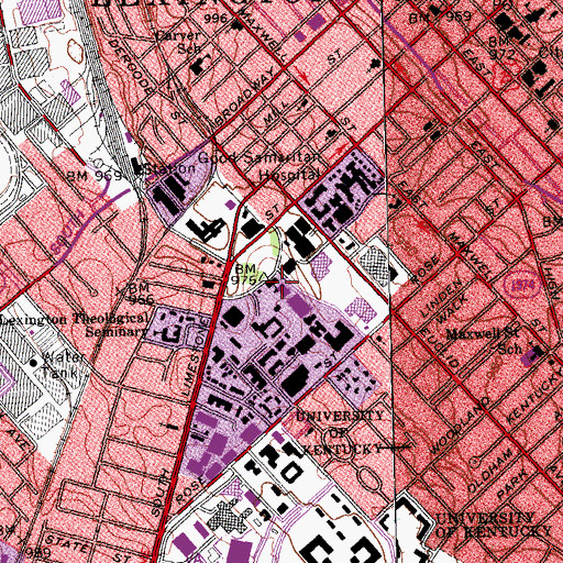 Topographic Map of Kentucky Kernel Historical Marker, KY