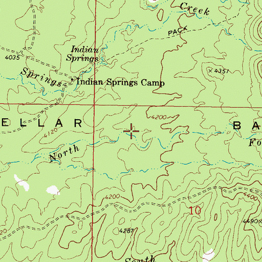 Topographic Map of Cellar Basin, AZ