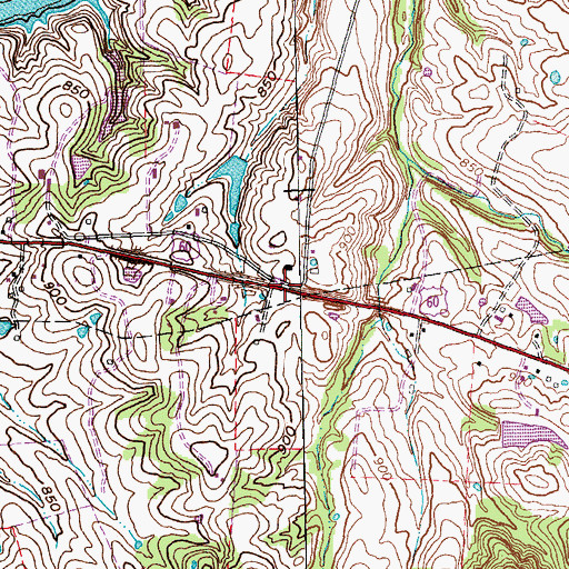 Topographic Map of Major Bland W Ballard Historical Marker, KY
