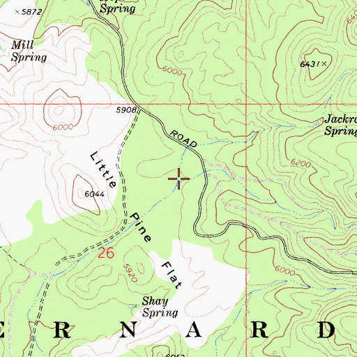 Topographic Map of Willow Canyon, CA