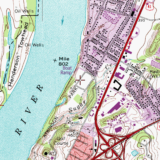 Topographic Map of Albert B Happy Chandler Historical Marker, KY