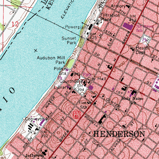 Topographic Map of A R Johnsons Raid Historical Marker, KY