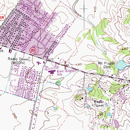 Topographic Map of General Samuel Hopkins Historical Marker, KY