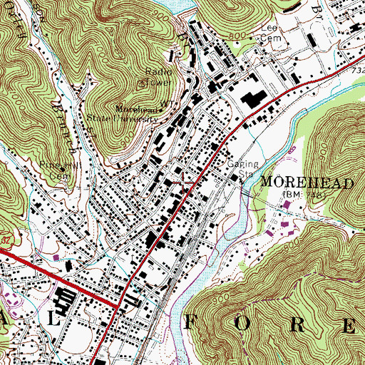 Topographic Map of Allie Young Law Office Historical Marker, KY