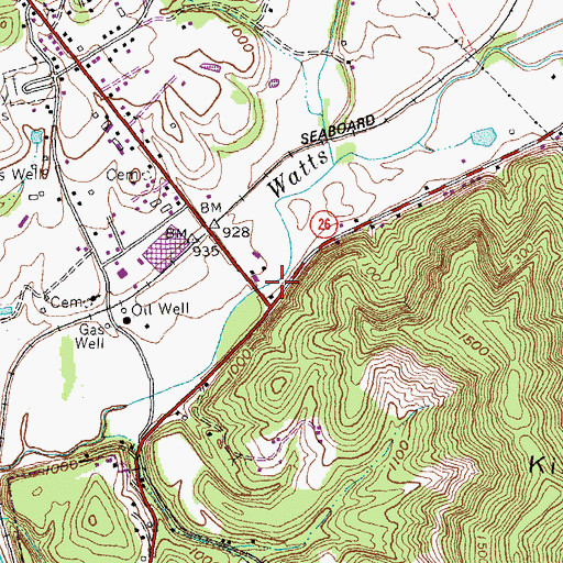 Topographic Map of Doctor Thomas Walker Historical Marker, KY