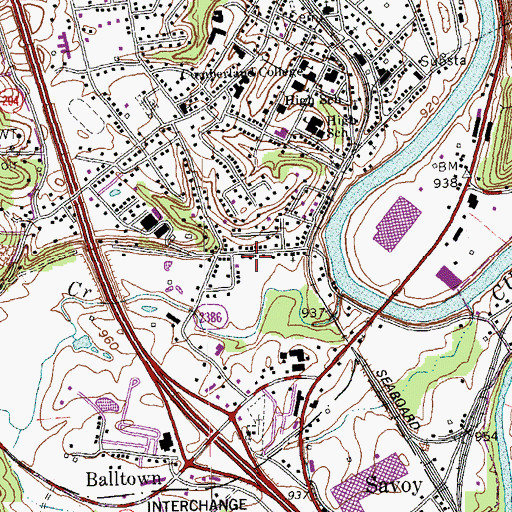 Topographic Map of Roy Martis Chappell Historical Marker, KY