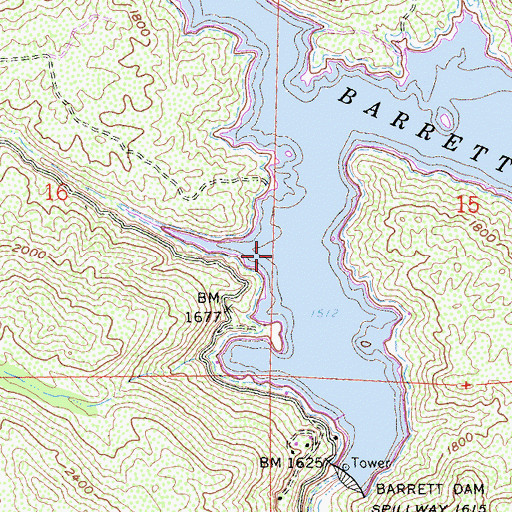 Topographic Map of Wilson Creek, CA