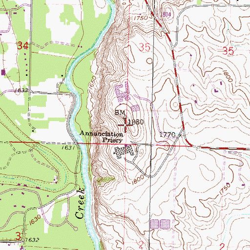 Topographic Map of Welder Library, ND