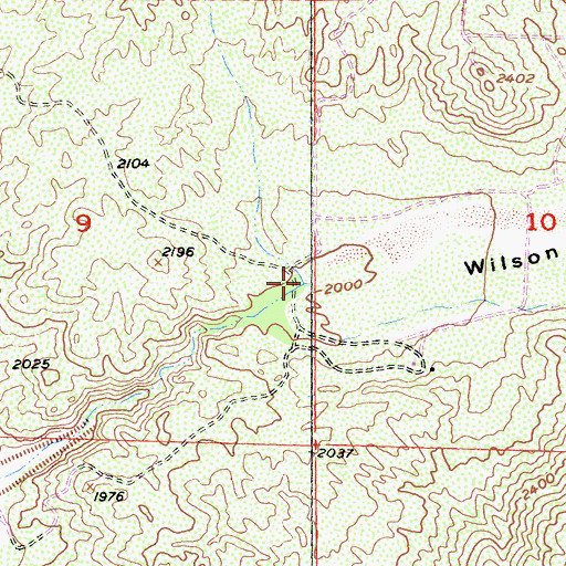 Topographic Map of Wilson Valley, CA