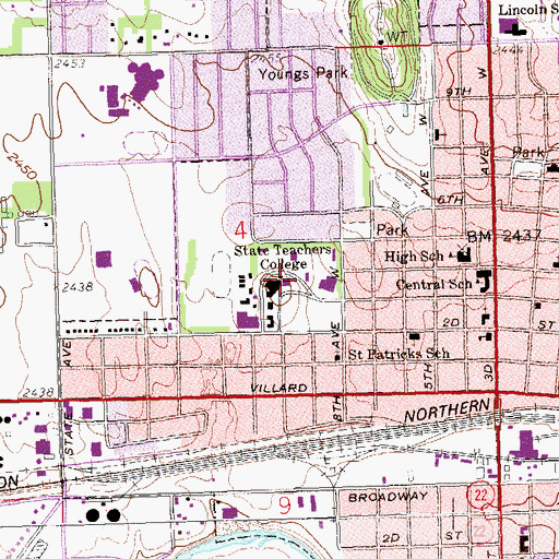 Topographic Map of Stoxen Library, ND